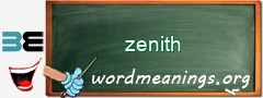 WordMeaning blackboard for zenith